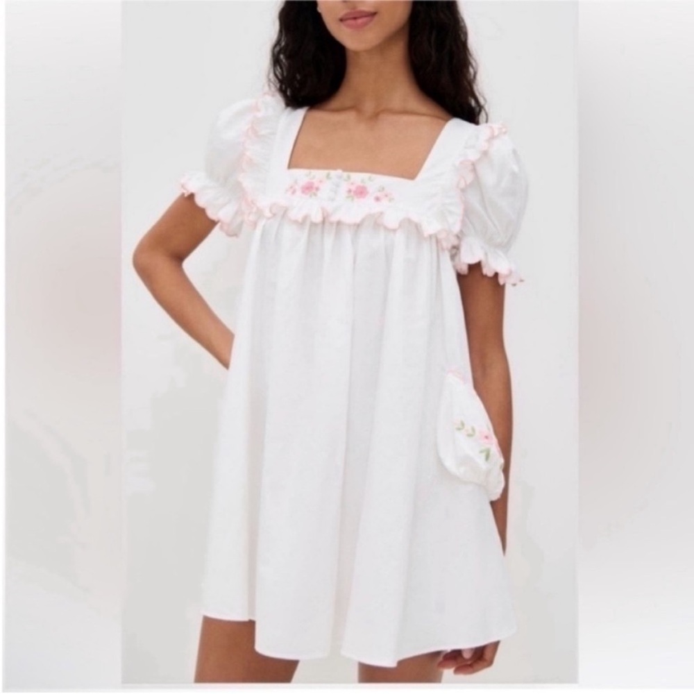 For love and lemons tea time babydoll mini dress size XL